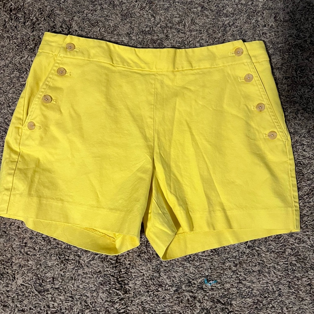 Banana Republic Yellow Women's Button Shorts, Size 6